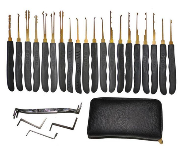 GOSO Titanize 20pcs Hook Picks w/ Bag Locksmith Tool Lock Pick Set Lockpick Locksmith tools