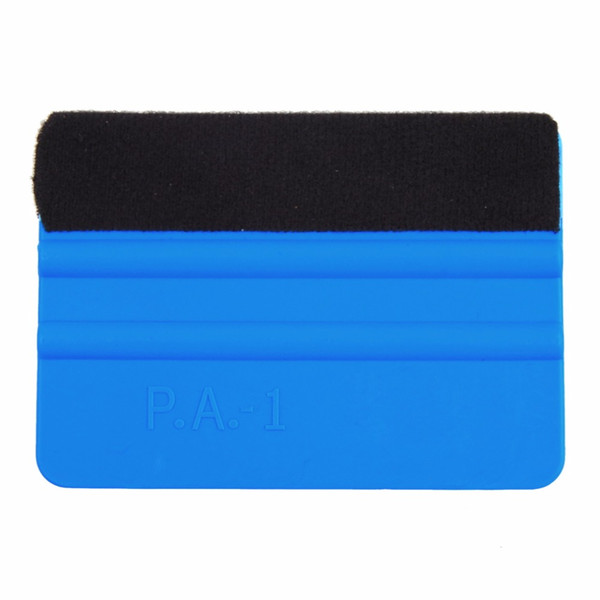 Durable Handheld Edge Feeled Rodo Vinyl Application Tool Soft Car Wrap Scraper Scraping Square Blue Decal