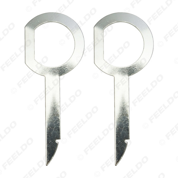 wholesale 2pcs/set Car Stereo CD DVD Head Unit Audio Key Removal Tools Host Disassembly Removal Repair Tools #2870