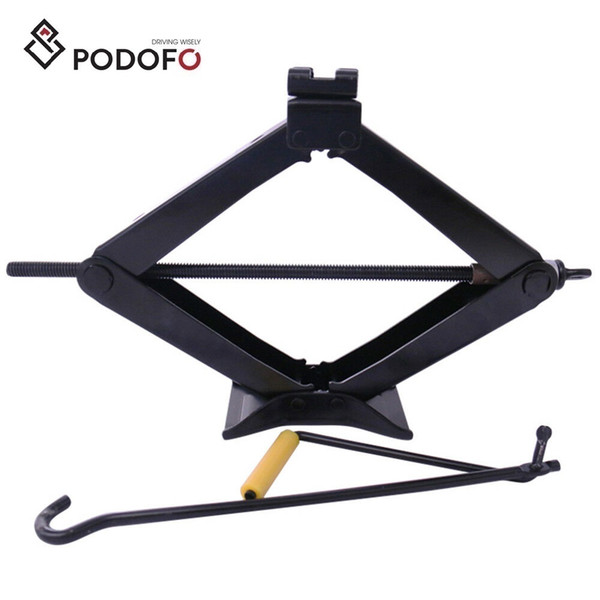 Podofo 2T Ton Scissor Wind Up Jack Lift For Car Van Crank Speed Handle Garage Emergency