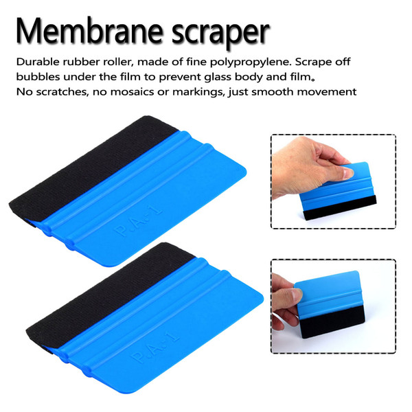 Double Sided Car Felt Squeegee Vinyl Film Wrap Blue Scraper Tools Car Sticker Tools Auto Modification Styling Accessories Red Blue HA120