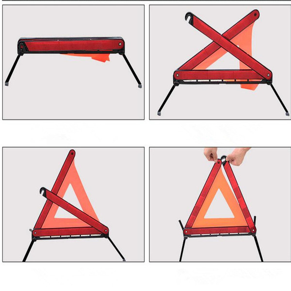 Car Road Emergency Warning Triangle Foldable Reflective Safety Sign Roadside Free Shipping