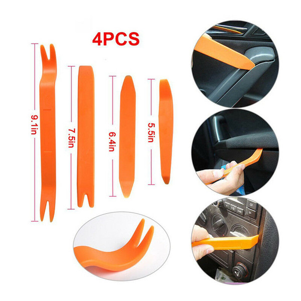 4PCS Car Door Trim Panel Dash Stereo Radio Installer Removal Pry Tools Plastic