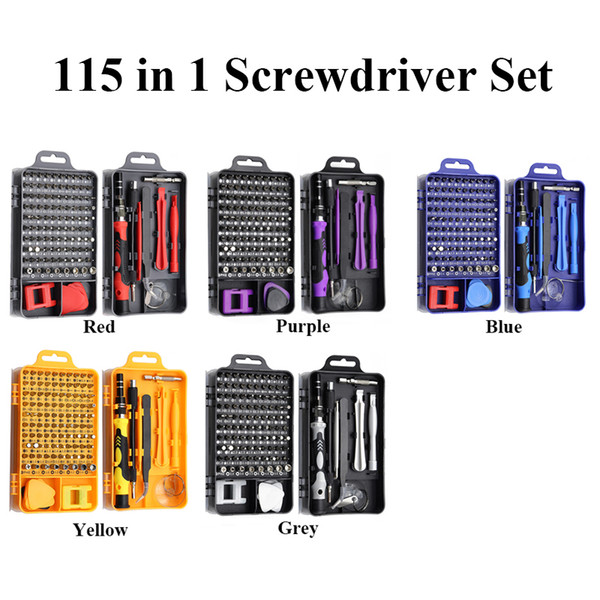 New 115 in 1 Screwdriver Set Mini Precision Screwdriver Multi Computer PC Mobile Phone Device Repair INSULATED Hand Home Tools