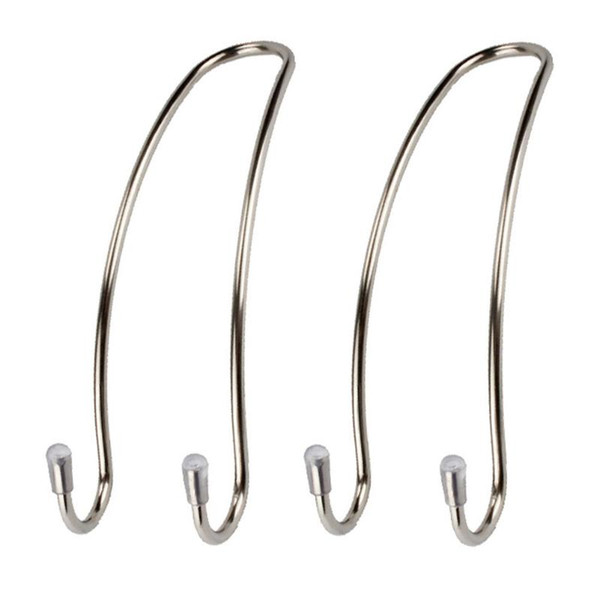 2pcs Stainless Steel Headrest Organizer Hanger Seat Back Bag Holder Handrest Space Saving Storage Clips Car