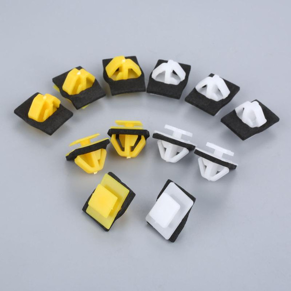 Mgoodoo 50Pcs Auto Car Plastic Fastener Door Guard Plate Wheel Eyebrow Clips For Elantra Cerato Sportage Tucson KIA Seahorse