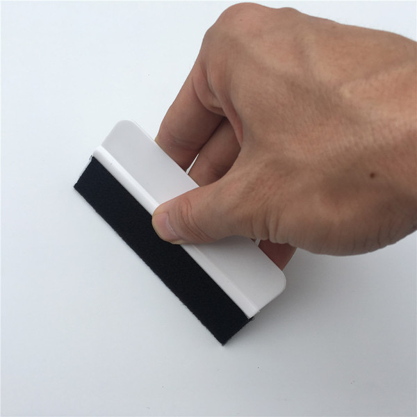 100pcs/Lot Custom LOGO 10*4.5CM Flexible Felt Mini Squeegee Scraper Vinyl Application Tools For Car Wrapping Film Promotion Gift