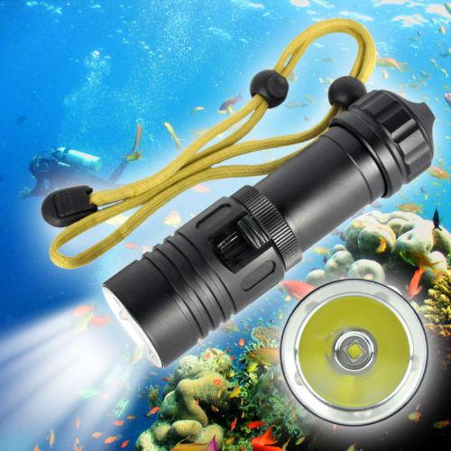 2000LM CREE XM-L2 LED Waterproof Diving Flashlight Portable Underwater 100m Dive Mini Flash Light Lamp Torch for Fishing Bike Car