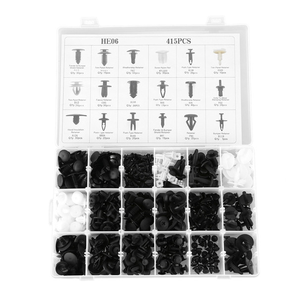 445PCS Car Body Plastic Push Pin Rivet Fasteners Trim Moulding Clip Screwdriver Car Retainer Fastener Clips Kit Rivet Bumper