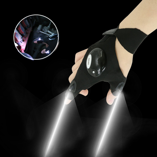 1pcs Lighting glove Night car repair glove led light Night fishing lamp glove hanging bait lamp night fishing supplies