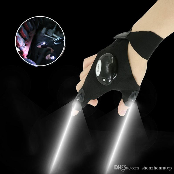 1pcs Lighting glove Night car repair glove led light Night fishing lamp glove hanging bait lamp night fishing supplies