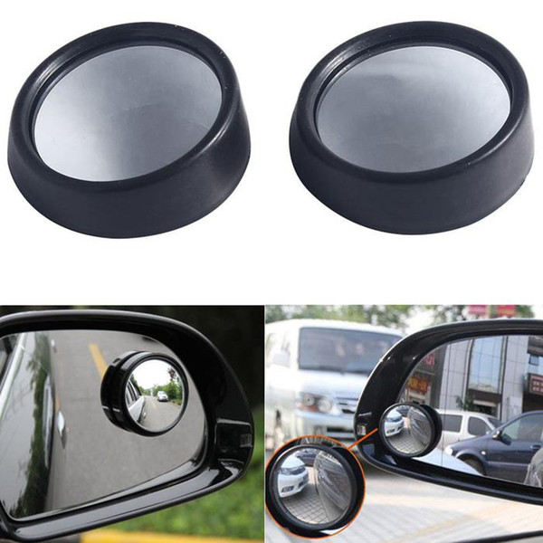 Wholesale-2PCS/lot Round Car Vehicle Convex Mirror Blind Spot Side Rearview Wide Angle Auxiliary Safe Driving