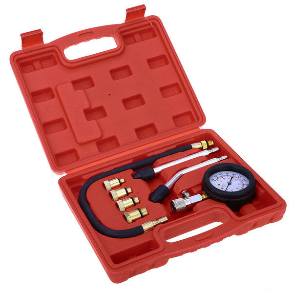 Petrol Gas Engine Cylinder Compressor Gauge Meter Test Pressure Compression Tester Leakage Diagnostic Tester