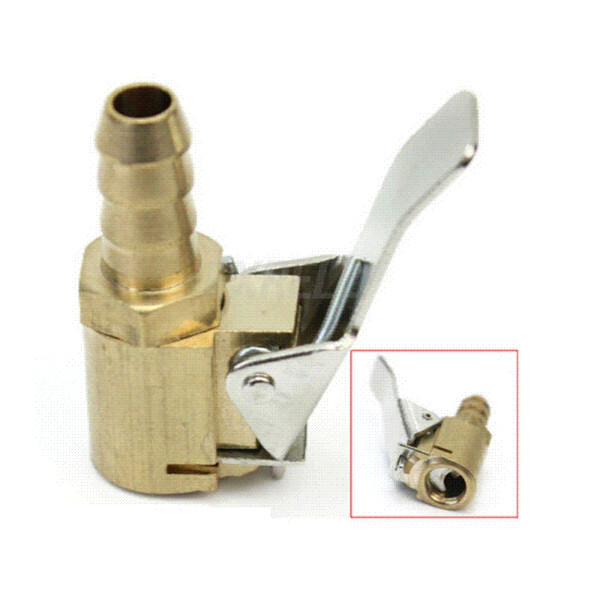 Clamp Brass Tyre Valve Air Pump Chuck Clip Tire Inflator Valve Connector 6mm 8mm Car Truck Tyre