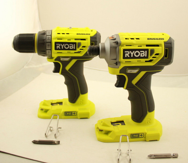 Ryobi Brushless P252 Drill & P239 Impact Driver Lot & Circular Saw Refurbished