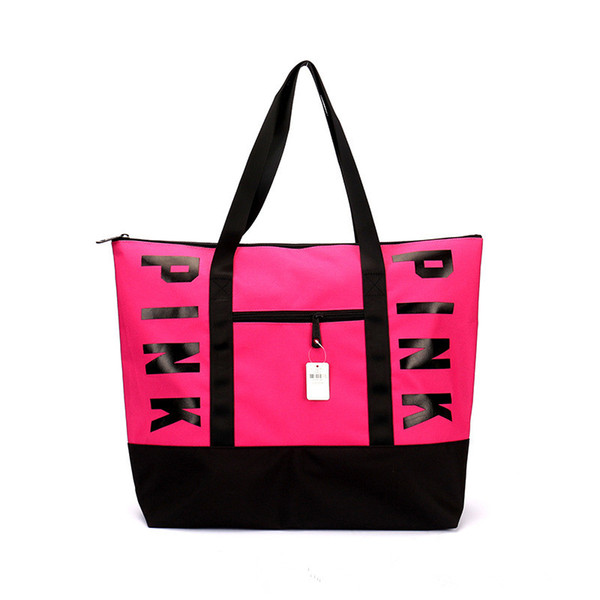 New arrival Pink package bag Pink letter handbag Women Letter Printed Waterproof Zipper Closure Shoulder Bag 5 colors