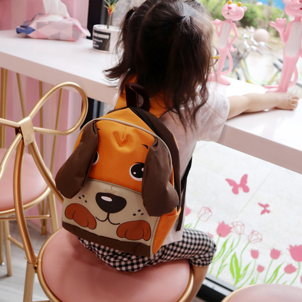 Fashional cartoon Animal 3D printed Shark School Bag children pink Rabbit Backpack kids Children lovely Puppy canvas Shoulders bag