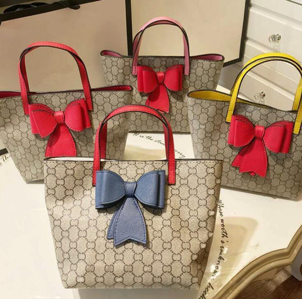 Girls Handbags Customized Bowknot Collocation Adult Kids All-match Parent-child Floral Totes Bag