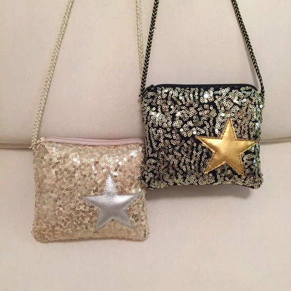 Fashion Baby Girls Bags New Korean Sequin Star Children Shoulder Bags Kids Messenger Bag Cute Girl birthday party supplies