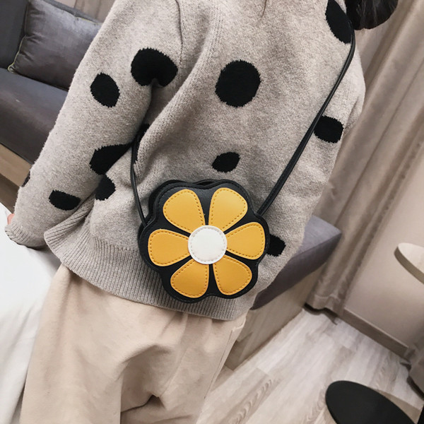 Children's Bag 2019 Spring New Fashion Single-shoulder Messenger Handbag Cute Flower Change Purse Baby Girls Crossbody Bag