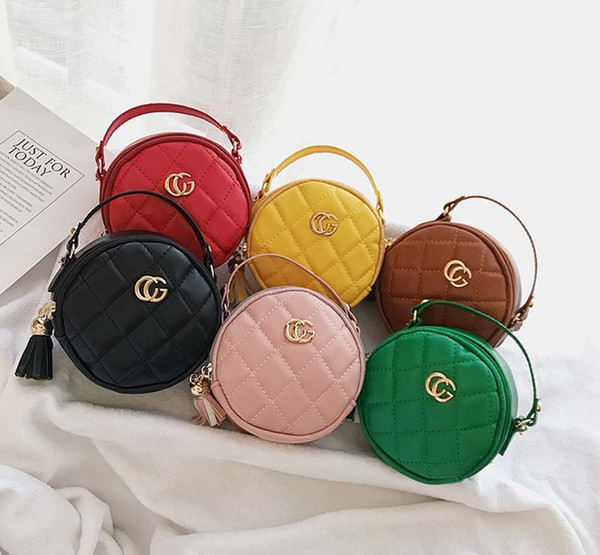 Children Handbags Fashion Korean Baby Girls Mini Princess Purses Lovely Designer Kids Round Bags Girls Cross-body Bags