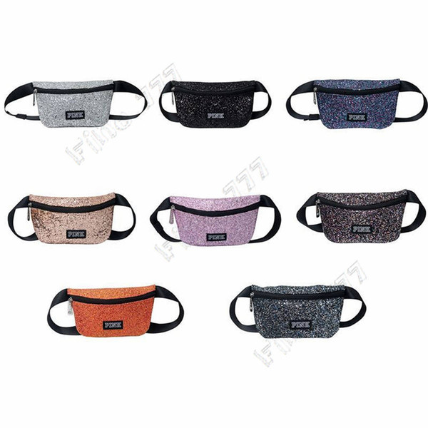 Designer Pink Victoria-Secret Waist Bag Designer MINI bags Sequin Fanny Pack Waterproof Beach Bags Shoulder Bag For Women