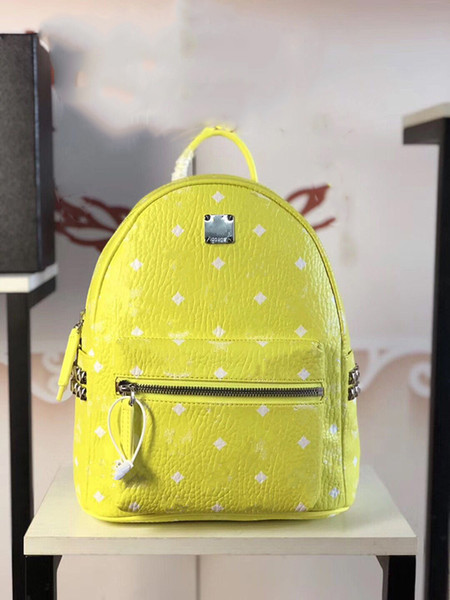 new fashion stark bebe boo backpack skyoptic rivets backpack school bag Fluorescent color  backpack two colors