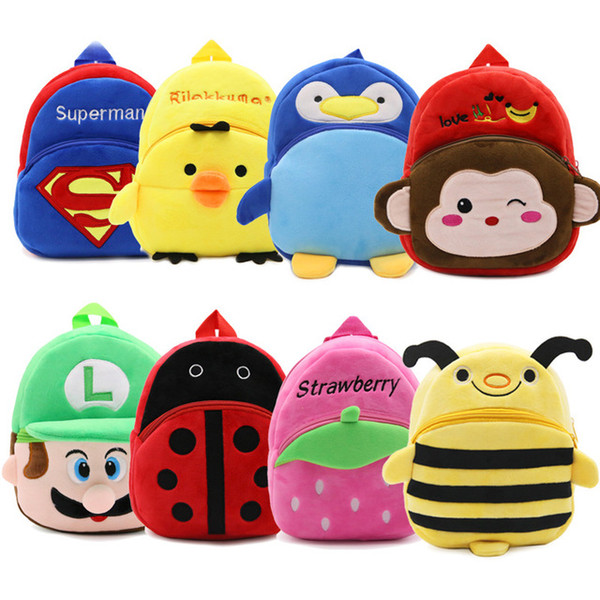 New Plush Backpack Cute Cartoon Kids small student's bag Toy Mini School Bag Kindergarten Boy Girl Baby best gift