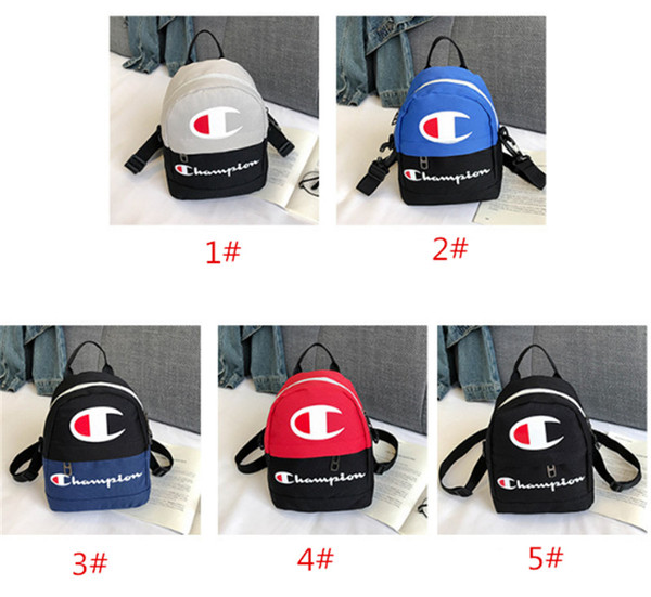 Champions Letter Backpacks Students Mini School Bags Canvas Shoulder Bag Travel Sport Crossbody Chest Waist Bag Design Fanny Pack Rucksack