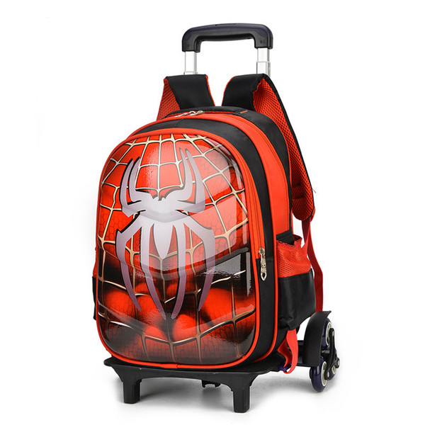 Spiderman 3d Anime Travel Luggage 20-35l Students School Climb Stairs Suitcase Children Cartoon Backpack Boy Stationery Bag Y190529