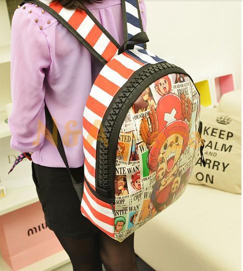 Wholesale-NEW Anime One piece Cool Tony Tony Chopper Cosplay Fashion Backpack Bag School bag Boy or Girl Gift Free shipping