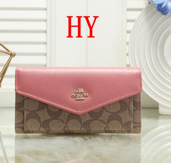 New Women wallet retro long flip button multi-layer large-capacity color wallet fashion metal letters casual zipper wallet