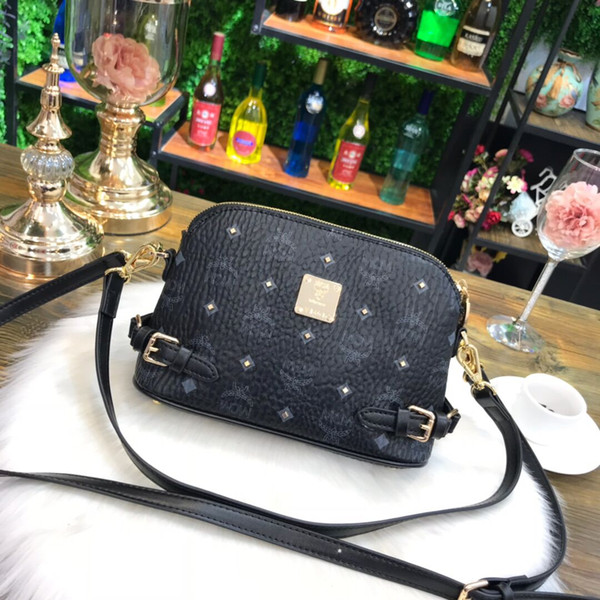 new fashion women rivets letter messenger bag leisure print shoulder bag two colors