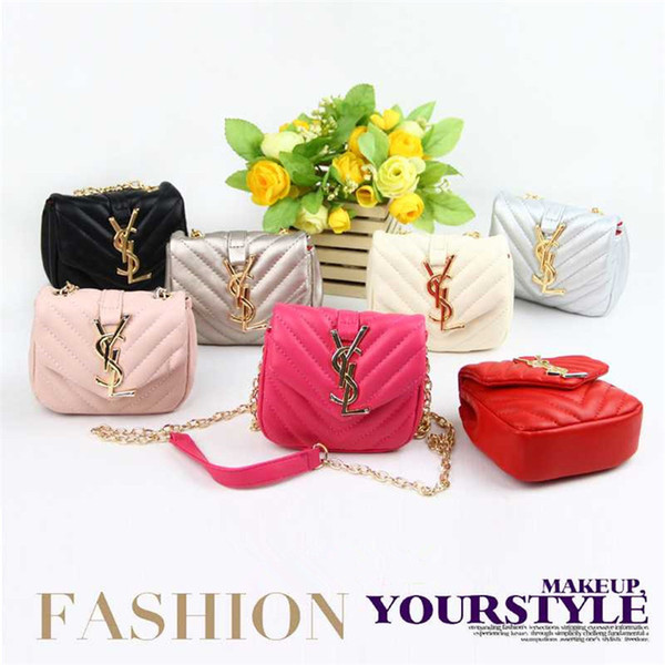 Baby Bags 2018 Newest Kids Handbags Fashion Lovely Designer Kids Girls Mini Princess Purses Chain Shoulder Bags For Kids Christmas Gifts