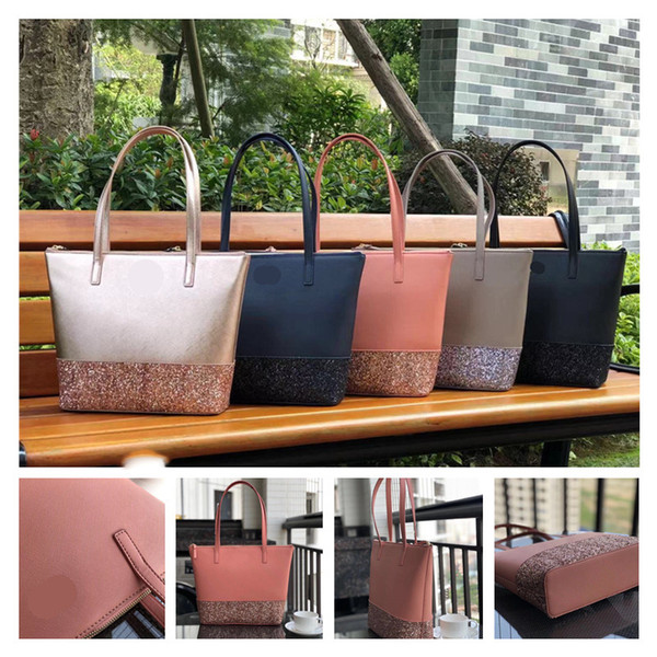 Women KS Leather Handbags Classic Stars Giltter Shopping Bag PU Bags Lady Satchel shoulder bags Totes Fashion brand Female purses C52808