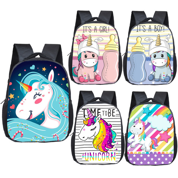 cartoon unicorn children school bags boys girls kindergarten bag baby toddler bag kids school backpack bookbag gift Y200107