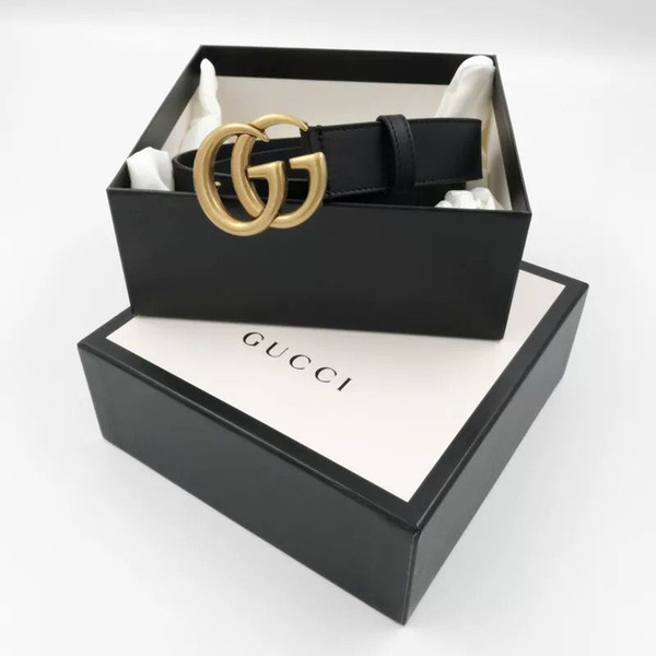 Womens black belt Genuine leather Business belts special box dust b 
ag gift paper ba
g invoice ribbon
Gucci