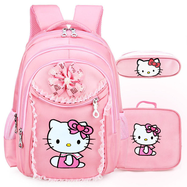 Fzmbai Hello Kitty School Backpacks For Girls Kids Satchel Children School Bags For Kindergarten Mochila Escolar Rucksacks J190522