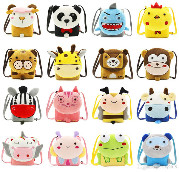 Girls Mini Messenger Bag Children Handbags Kids Shoulder Bags Cute Girls Plush Cartoon Kids Baby Small Coin Purses Crossbody bag