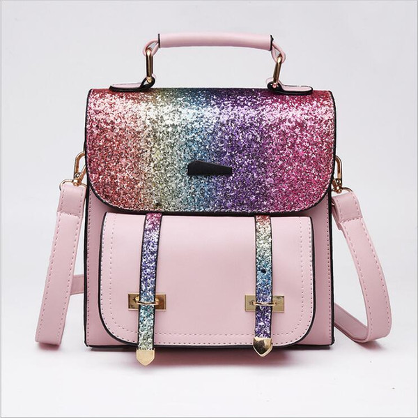 Sequins Backpack Travel Fashion Shoulder Bags Glitter Designer School Bag Bling Storage Bags Outdoor Purse Totes Students Rucksack C6208