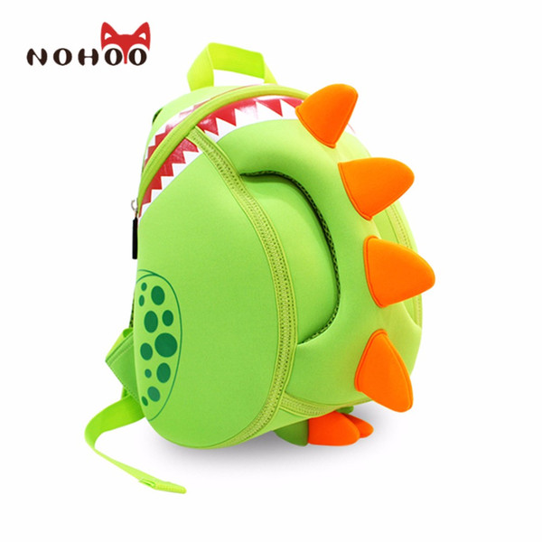 NOHOO Baby Kids School Bags Waterproof Dinosaur Neoprene Children School Bags Boys Girls 3D Cartoon Bags for 2-6 Years Old