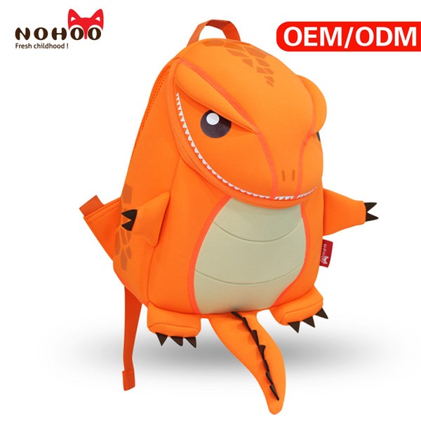 Kids Backpack Personalized Cartoon Animal Dragon Dinosaur Design Children School Bags for Girls Boys Satchel Yellow & Orange