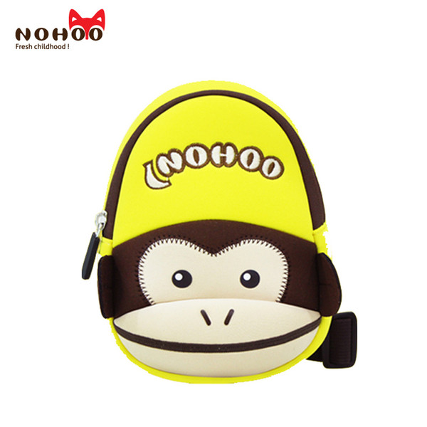 NOHOO factory Popular cheap kids Traveling animal bags monkey chest bag one side cross bag for child