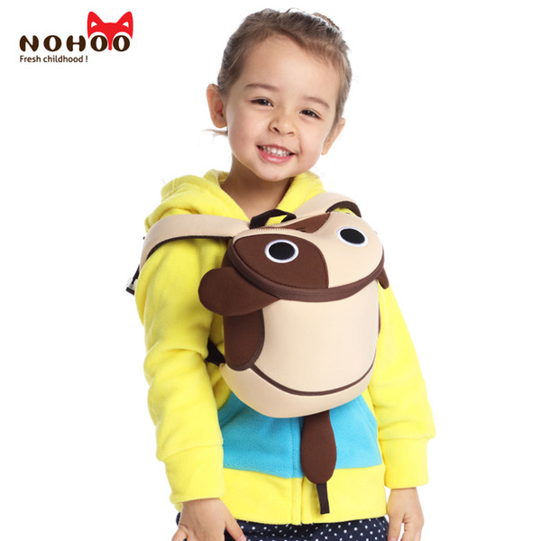 NOHOO factory Kindergarten Anti-Lost Backpack Children Boys Girls 3D Cute Dog baby camping Bag Customized Design