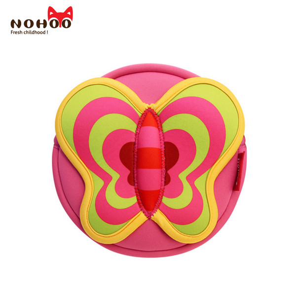 NOHOO Animals Waterproof Crossbody Bags For Children Neoprene Butterfly Shoulder Bags Small Cartoon Handbag For Kids Baby Girls