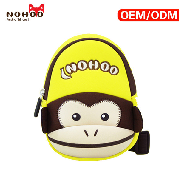 NOHOO Monkey Kids Baby Messager Bags For Girls Boys Waterproof 3D Animals Chest Bags Small Cute Crossbody Bags