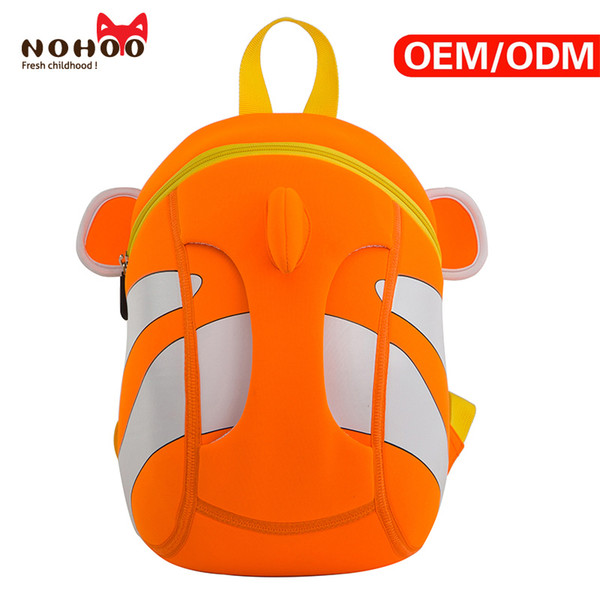 Hot sale Eco-friendly New Design Cartoon neoprene kids bag children School Bag in Guangzhou NOHOO Factory