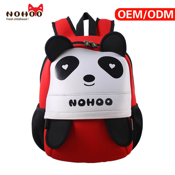 NOHOO neorpene material kids backpack children cute cartoon panda style bags Child Waterproof Backpack for toddlers