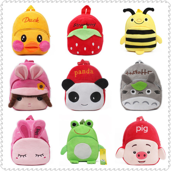 Cartoon Cute Baby Girl Plush Backpack Boys Toy Shoulder Bag 1-3Year Cute Small Children Kindergarten School Bags Picnic Knapsack Handbag