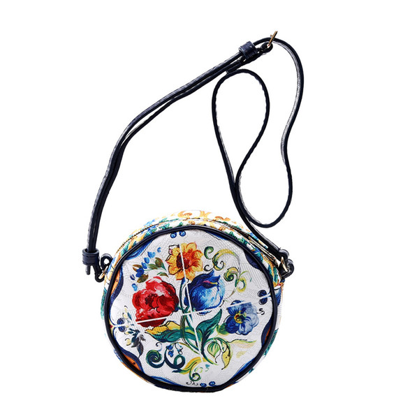 Baby Girl Designer Handbags Kids Accessories Stylish Flowers Print Cute Shoulder Bag for Kids Back to School